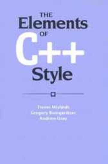 The Elements of C++ Style ebook
